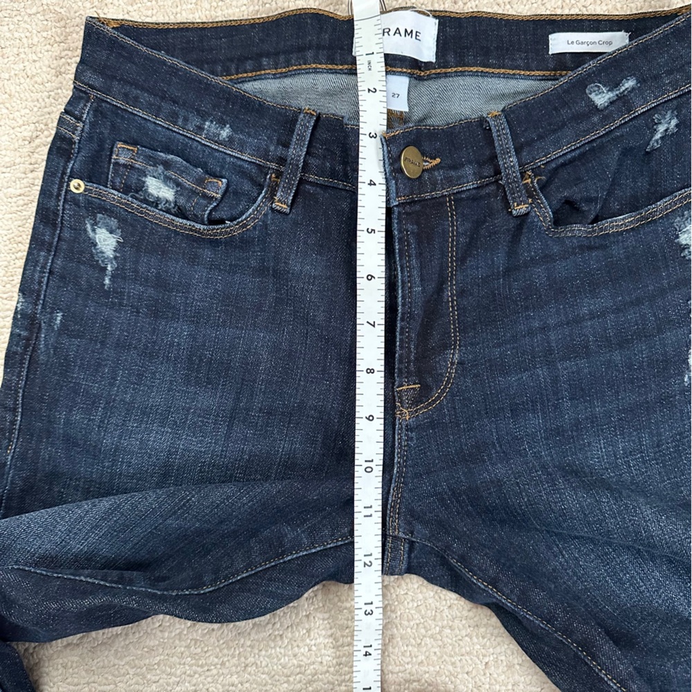Frame Le Garçon Crop Jeans Covant Size 27 - Picture 6 of 10